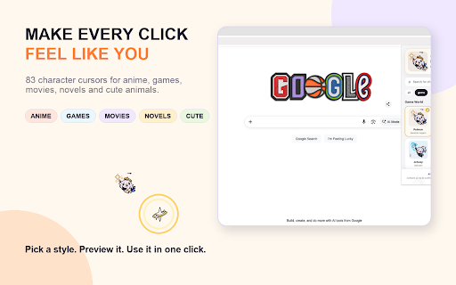 Custom Cursor for Chrome – Anime, Games & Characters screenshot