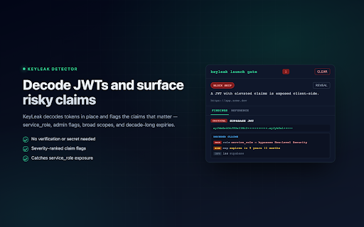 KeyLeak Detector screenshot