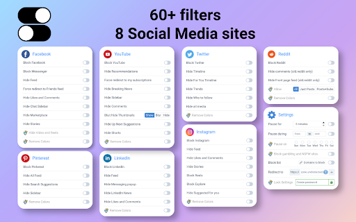 UnDistracted - Hide Facebook, YouTube Feeds screenshot
