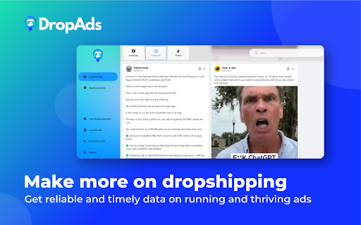 DropAds - Facebook Ad Finder & AdSpy Tool screenshot