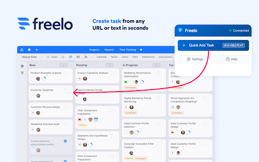 Freelo Quick Add screenshot