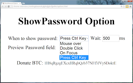 ShowPassword screenshot