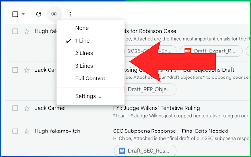 Gmail Message Preview by cloudHQ screenshot