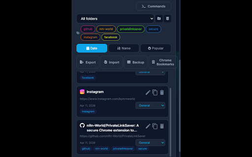 PrivateLinkSaver screenshot