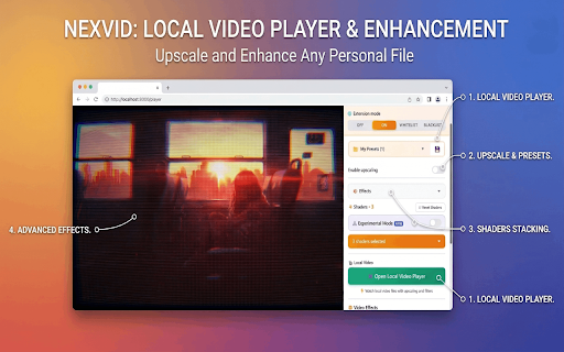 NexVid - Real-time Video Upscaler & Enhancer screenshot