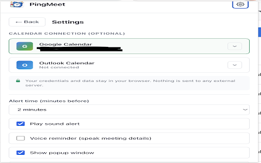 PingMeet - Meeting Reminders & Alerts screenshot