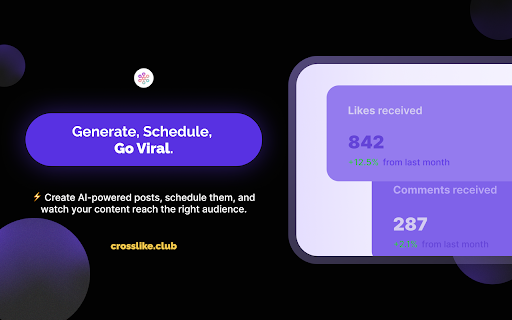 CrossLike.club – AI-powered growth assistant screenshot