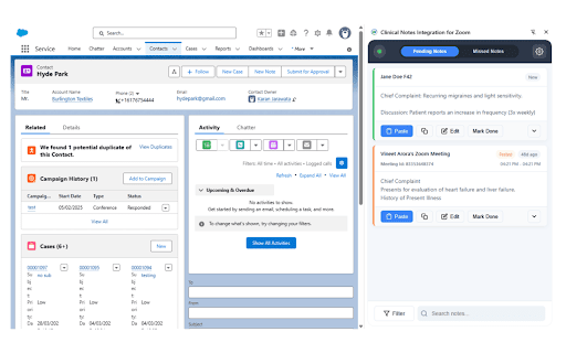 Clinical Notes Integration for Zoom screenshot