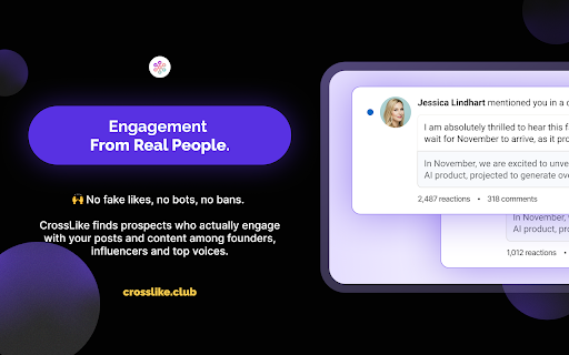 CrossLike.club – AI-powered growth assistant screenshot
