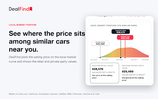 DealFind Car Price Analyzer screenshot