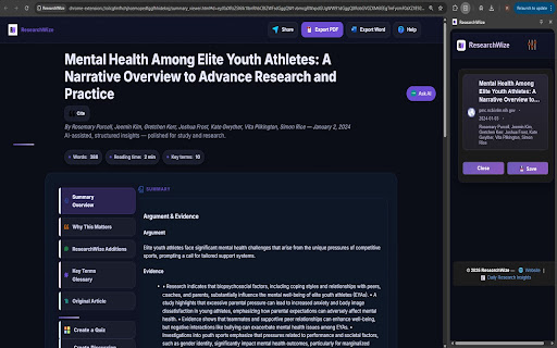 ResearchWize screenshot