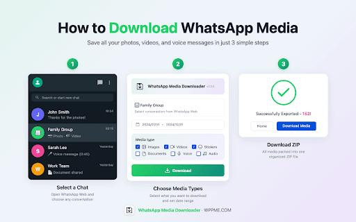 WA Media Downloader: Save WA Video, Image & Audio - WPPME.COM screenshot