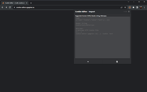 Cookie-Editor screenshot