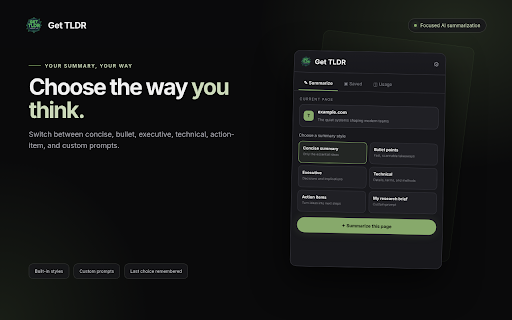Get TLDR - AI Summarizer & Content Management screenshot
