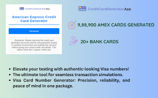 American Express Credit Card Generator screenshot