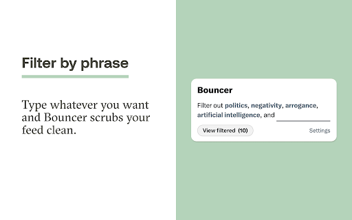 Bouncer - Filter your X feed screenshot