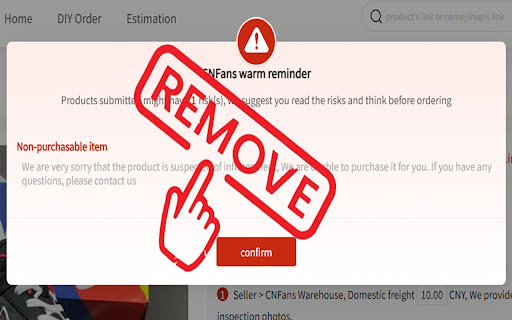 CNFans Pop-Up Risk Remover screenshot
