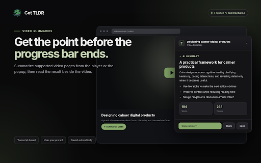 Get TLDR - AI Summarizer & Content Management screenshot