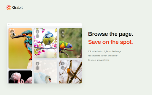 One-click image downloader - Grabit screenshot