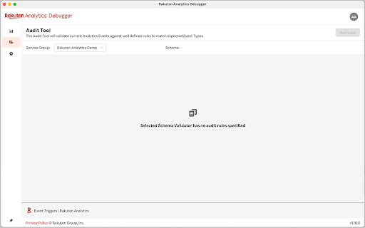 Rakuten Analytics Debugger screenshot