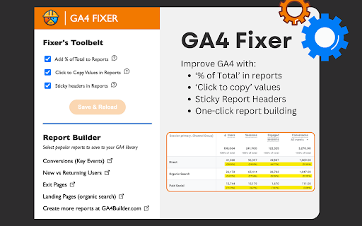 GA4 Fixer screenshot