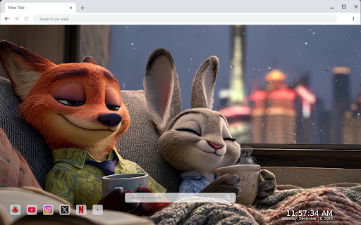 Nick & Judy Relax - Zootopia Live Wallpaper screenshot