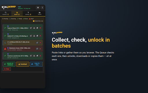 AllDebrid Extension screenshot