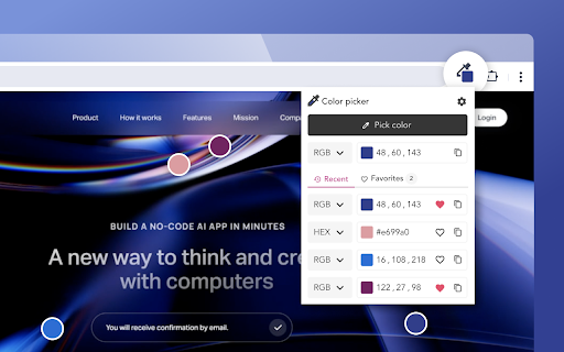 Eyedropper - color picker tool screenshot
