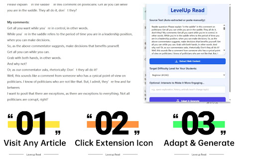 LevelUp Read screenshot