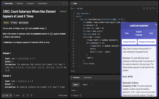 LeetCode Assistant screenshot