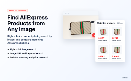AliFind — Image Search for AliExpress screenshot