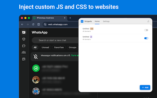 JS and CSS snippets for web screenshot