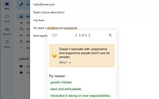 Witty - your inclusive writing assistant screenshot