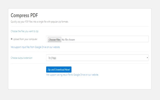 Compress PDF screenshot