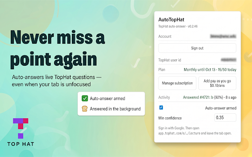 AutoTopHat screenshot