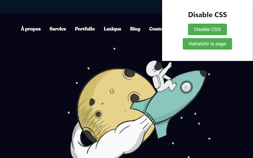 Disable CSS 📋 screenshot