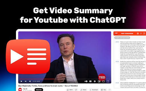 Youtube Video Summarizer screenshot