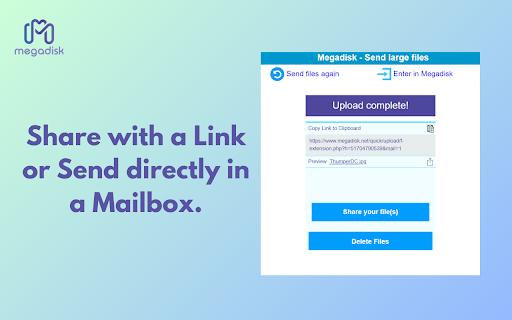 Megadisk - Send large files screenshot