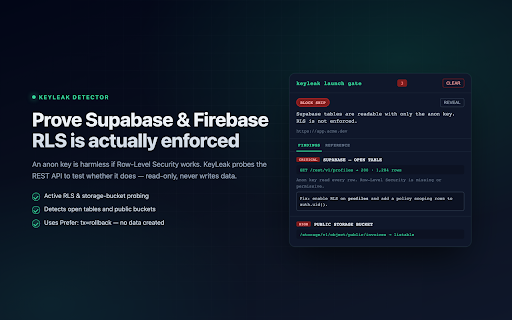 KeyLeak Detector screenshot
