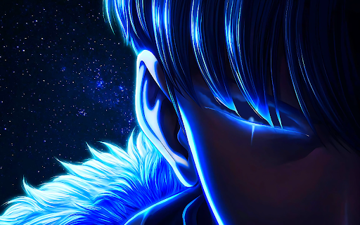 Solo Leveling Sung Jinwoo Blue Live Wallpaper screenshot