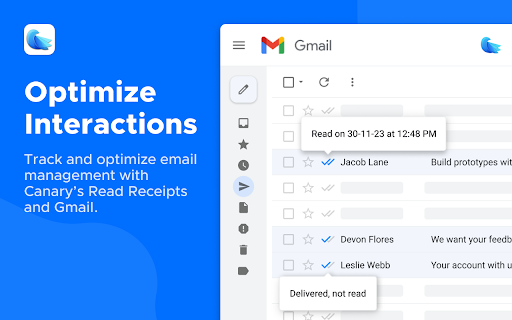 Free Email Tracker for Gmail, by Canary Mail screenshot