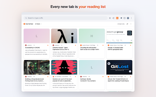 NewTabFeed screenshot