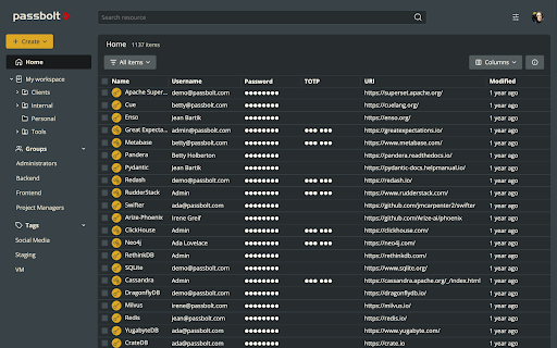 Passbolt - Open source password manager screenshot