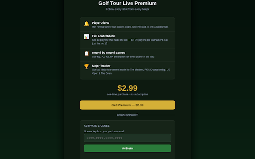 Golf Tour Live — PGA Scores & Schedule screenshot