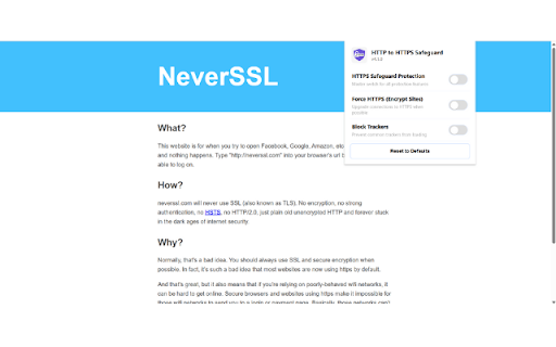 Slash Mark – HTTP to HTTPS Safeguard screenshot