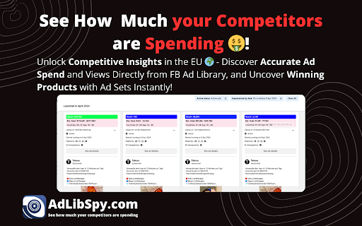 AdLibSpy - See Spend in FB Ads Library screenshot