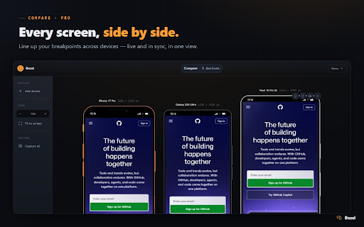 Bezel — Responsive Design Tester & Mobile Device Emulator screenshot