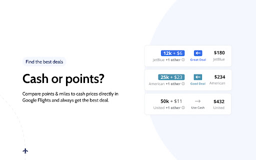 Points Path for Google Flights screenshot