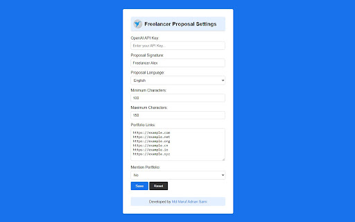 AI Proposal Generator for Freelancer screenshot