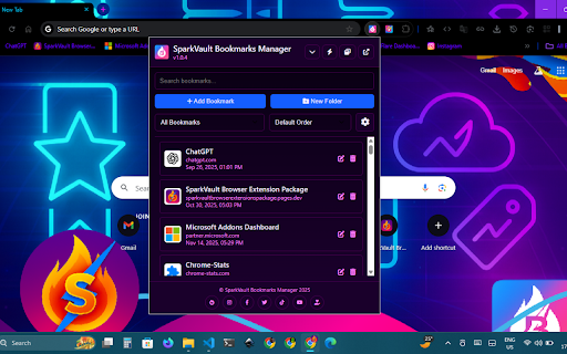 SparkVault Bookmarks Manager screenshot